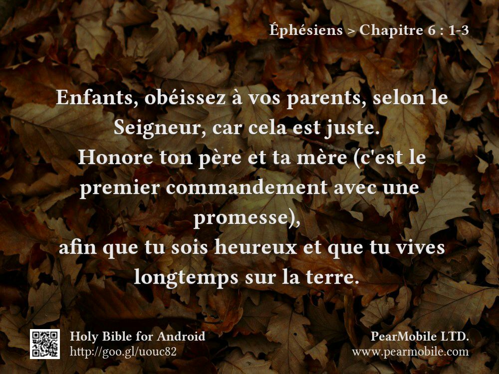 Éphésiens, Chapitre 6:1-3